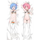 Re:Zero − Starting Life in Another World Rem Ram Anime Dakimakura Pillow Cover