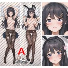 Rascal Does Not Dream of Bunny Girl Senpai Sakurajima Mai Anime Dakimakura Pillow Cover