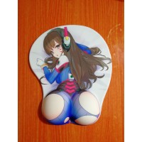 Overwatch D.VA 3D Mousepad-Soft Breast 3D Silicon Mouse Pad Mat Wrist Rest