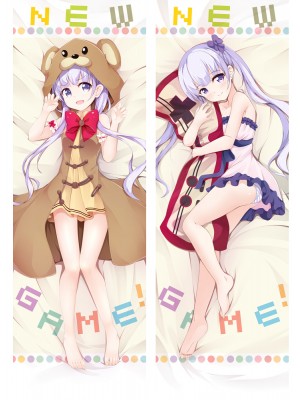 Anime New Game! Aoba Suzukaze Dakimakura Bedding Hugging Body Pillow Case Cover