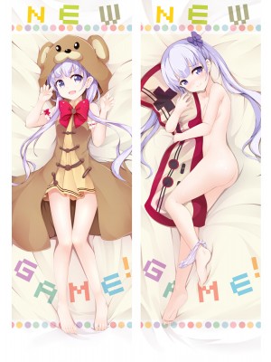 Anime New Game! Aoba Suzukaze Dakimakura Bedding Hugging Body Pillow Case Cover