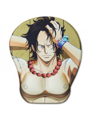 One Piece Portgas D. Ace 3D Mousepad-Soft Breast 3D Silicon Mouse Pad Mat Wrist Rest