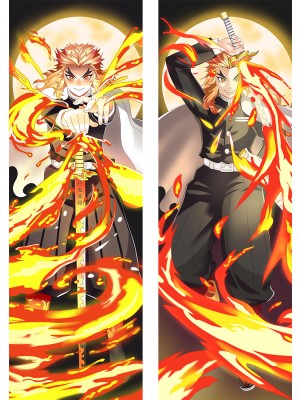 Demon Slayer: Kimetsu no Yaiba Rengoku Kyoujurou Anime Dakimakura Pillow Cover