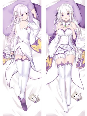 Re:Zero Emilia Anime Dakimakura Body Pillow Cover