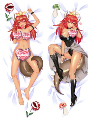 Super Mario Princess Bowsette Anime Dakimakura Body Pillow Cover H3880-D