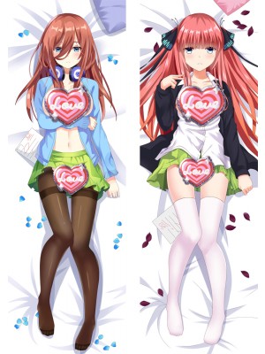The Quintessential Quintuplets Miku Nakano & Nakano Nino Anime Dakimakura Pillow Cover