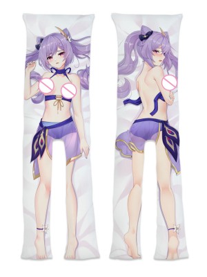 Genshin Impact Keqing Apart Legs With A Hole as a girlfriend wife Anime Dakimakura Pillow Cover