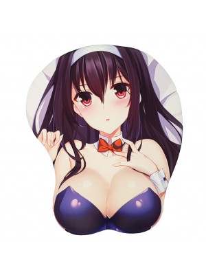 Saekano: How to Raise a Boring Girlfriend Kasumigaoka Utaha 3D Mousepad-Soft Breast 3D Silicon Mouse Pad Mat Wrist Rest