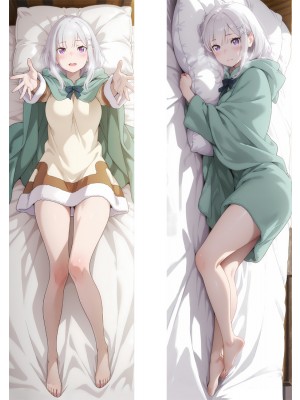 Re:Zero Emilia Anime Dakimakura Body Pillow Cover