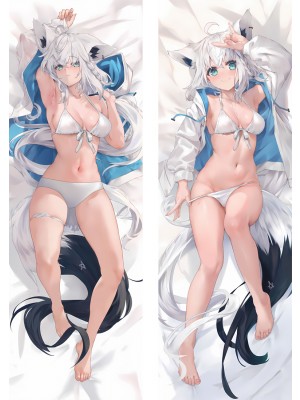 Virtual Youtuber Shirakami Fubuki Anime Dakimakura Body Pillow Cover