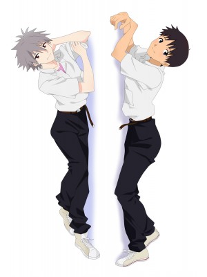 Neon Genesis Evangelion EVA Shinji Ikari Kaworu Nagisa Anime Dakimakura Pillow Case