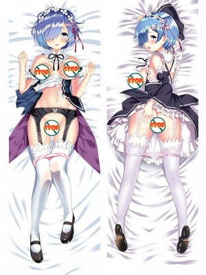 Re:Zero Rem With Double Sides Zipper as a girlfriend wife Anime Dakimakura Pillow Cover