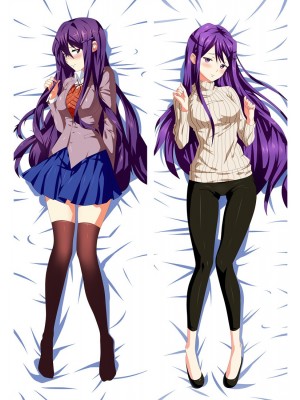 Doki Doki Literature Club! Yuri With Double Sides Zipper as a girlfriend wife Anime Dakimakura Pillow Cover