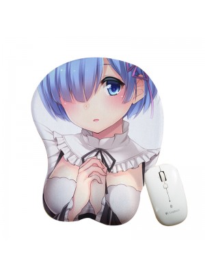 Re:Zero − Starting Life in Another World Rem 3D Mousepad-Soft Breast 3D Silicon Mouse Pad Mat Wrist Rest