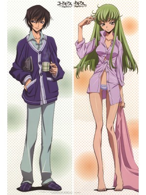 Code Geass Lelouch of the Rebellion Lelouch Lamperouge + CC Anime Dakimakura Body Pillow Cover 