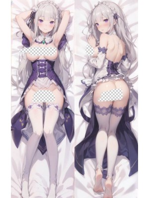 Re:Zero Emilia Anime Dakimakura Body Pillow Cover