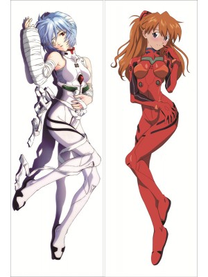 Neon Genesis Evangelion Rei Ayanami + Asuka Langley Soryu Anime Dakimakura Waifu Pillow Case 