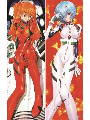 Neon Genesis Evangelion Rei Ayanami + Asuka Langley Soryu Anime Dakimakura Waifu Pillow Case 