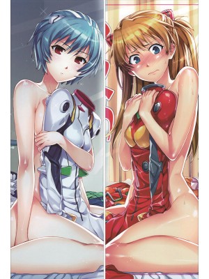 Neon Genesis Evangelion Rei Ayanami + Asuka Langley Soryu Anime Dakimakura Waifu Pillow Case 