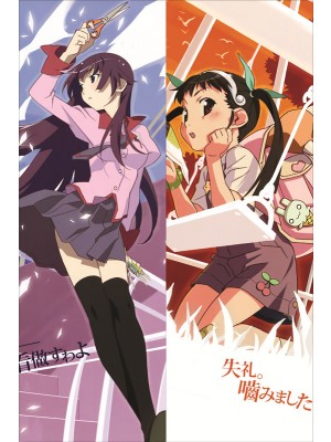 Bakemonogatari Hitagi Senjougahara + Mayoi Hachikuji Anime Dakimakura Body Pillow Cover