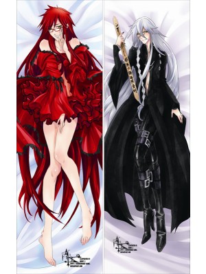 Black Butler Grell Sutcliff + Undertaker Anime Dakimakura Anime Dakimakura Body Pillow Case 