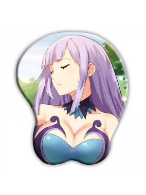 Hyperdimension Neptunia Arfoire 3D Mousepad-Soft Breast 3D Silicon Mouse Pad Mat Wrist Rest
