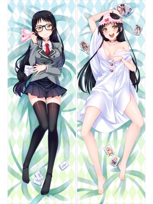 A Boring World Where the Concept of Dirty Jokes Doesn't Exist Ayame Kajou Anime Dakimakura Japanese Pillow Cover 