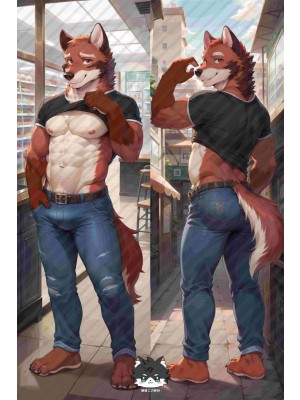 Echo Project Leo Alvarez Furry Anime Dakimakura Body Pillow Cover