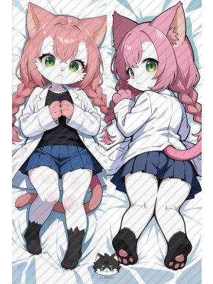The Battle Cats Dr. Cat Furry Anime Dakimakura Body Pillow Cover