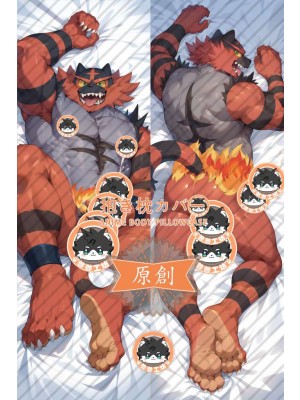 Pokémon Incineroar Furry Anime Dakimakura Body Pillow Cover