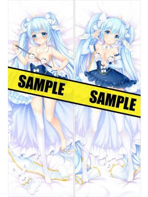 Snow Miku With Double Sides Zipper as a girlfriend wife Anime Dakimakura Pillow Cover
