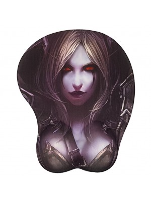 World of Warcraft Sylvanas Windrunner 3D Mousepad-Soft Breast 3D Silicon Mouse Pad Mat Wrist Rest