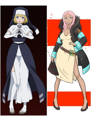 Fire Force Iris&Hibana Anime Dakimakura Pillow Cover