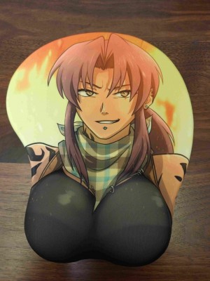 Black Lagoon Revy 3D Mouse Pad Ergonomic Wrist Rest Gaming Mousepad