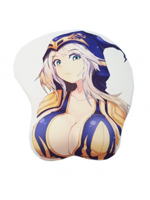 League of Legends ashe 3D Mousepad-Soft Breast 3D Silicon Mouse Pad Mat Wrist Rest