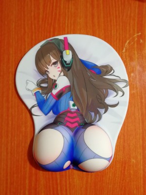 Overwatch D.VA 3D Mousepad-Soft Breast 3D Silicon Mouse Pad Mat Wrist Rest