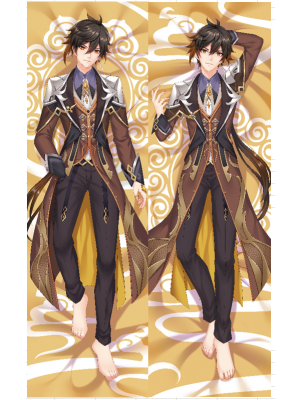 Genshin Impact Zhongli 3D Detachable Pillow Cover（Including 3D Breasts or Hips）