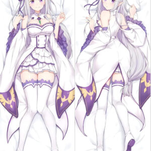 Re Zero Emilia Anime Dakimakura Body Pillow Cover