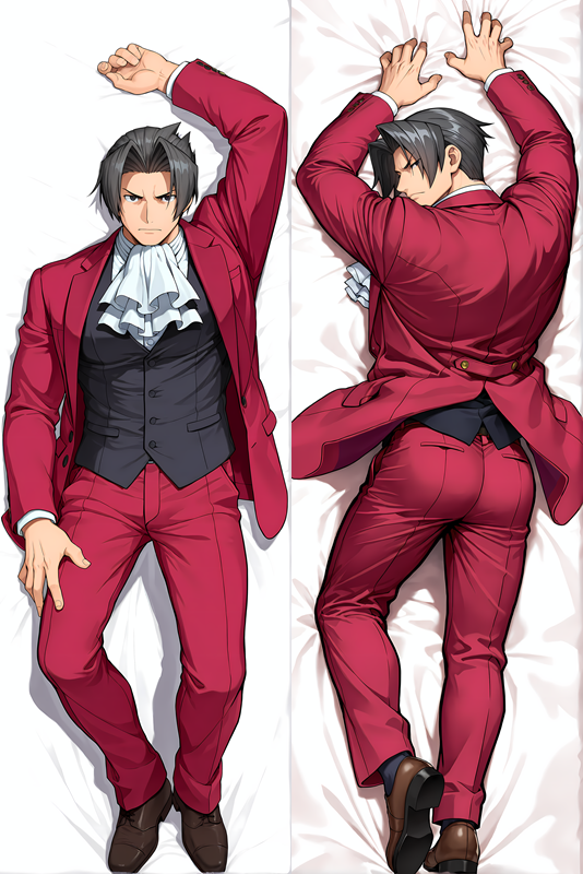 Ace Attorney - Miles Edgeworth Dakimakura Body Pillow Cover - TBMMD0596
