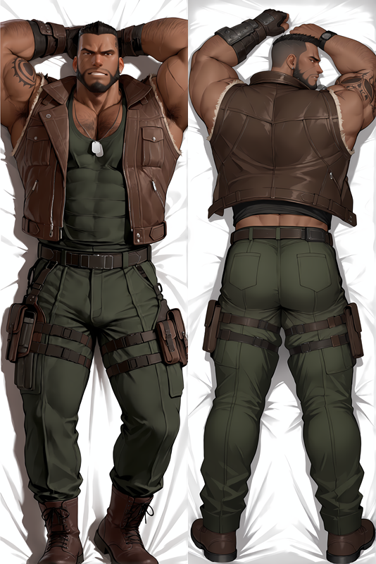 Final Fantasy - Barret Wallace Dakimakura Body Pillow Cover - TBMMD0660