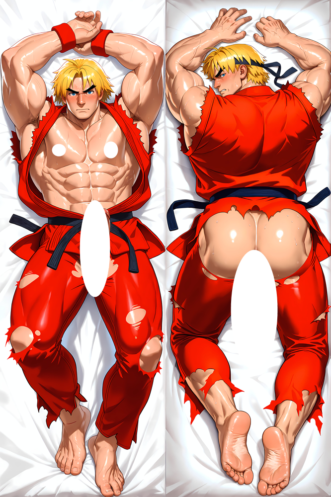 Street Fighter - Ken Masters Dakimakura Body Pillow Cover - TBMMD0869