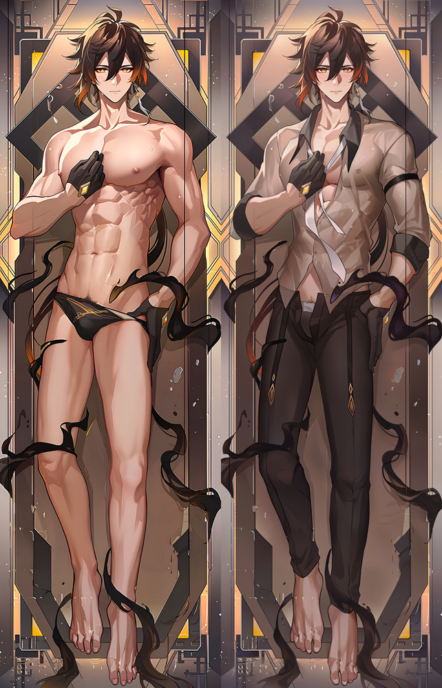 Genshin Impact - Zhongli Dakimakura Body Pillow Cover - TBMMD0938