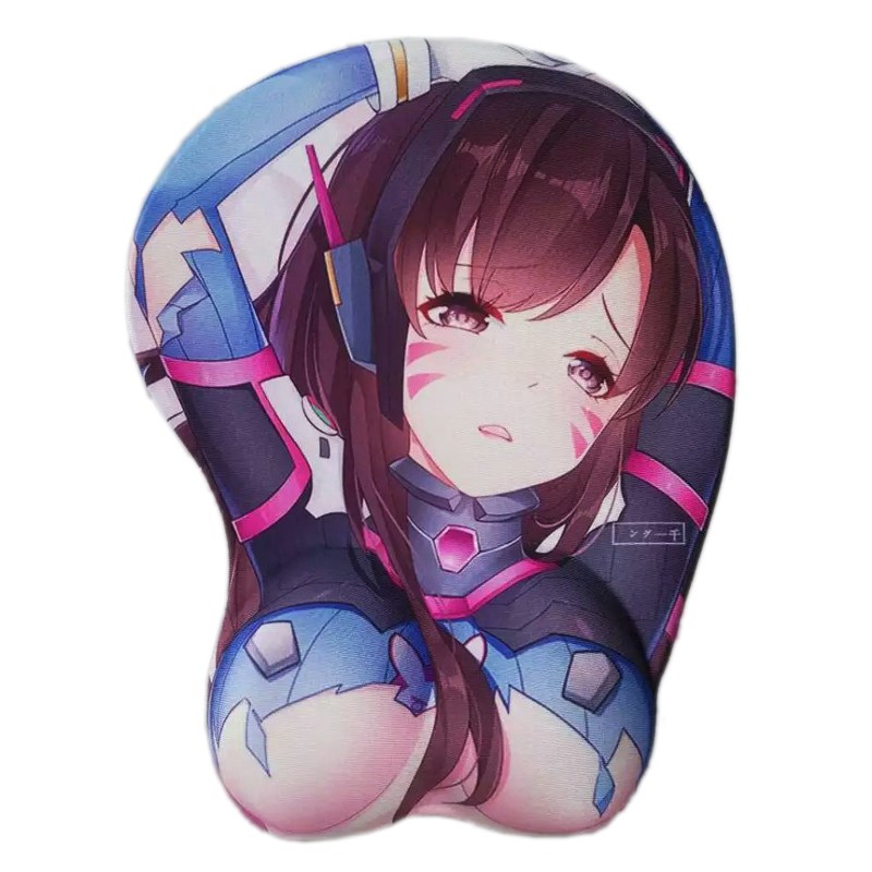 Overwatch D.VA 3D Mousepad-Soft Breast 3D Silicon Mouse Pad Mat Wrist Rest