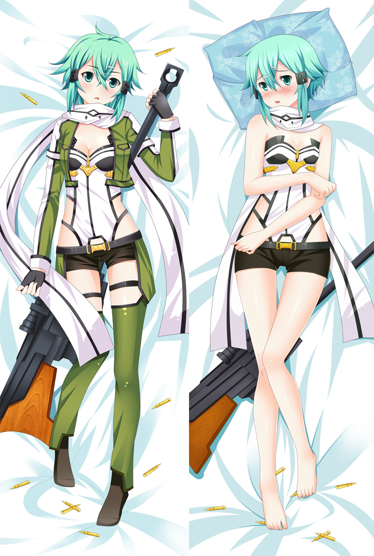 Sword Art Online II Sinon Anime Dakimakura Hugging Body Pillow Cover Case