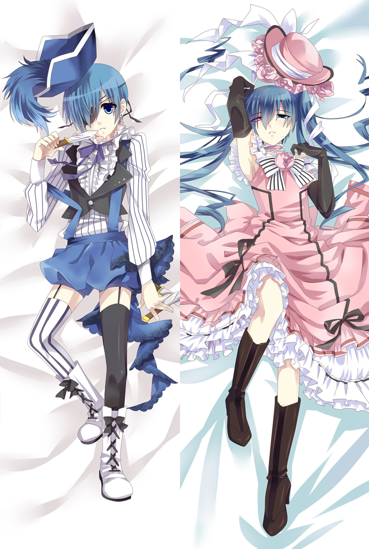 Black Butler Ciel Phantomhive Anime Dakimakura Hugging Body Pillow Cover Case