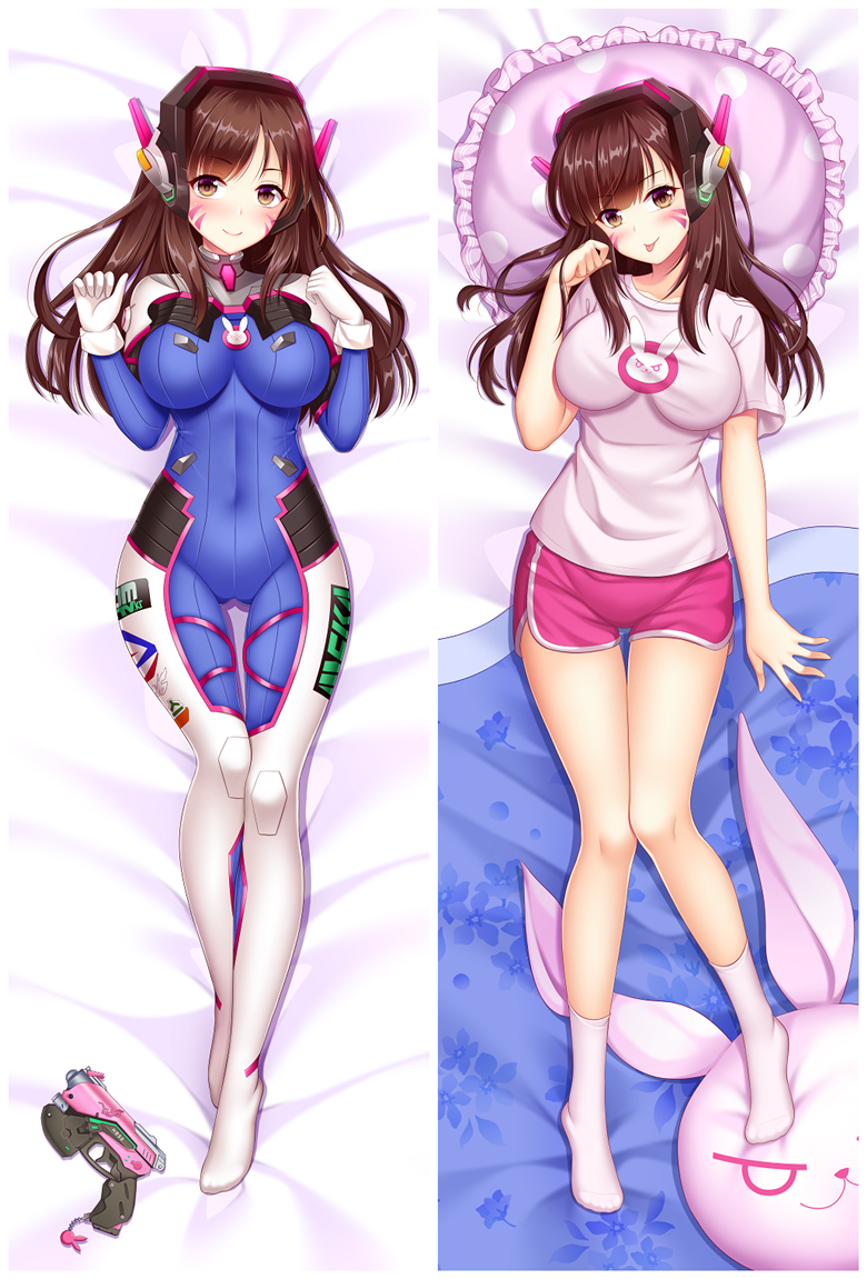 Overwatch D.Va Hana Song 3D Detachable Pillow Cover（Including 3D Breasts or Hips）