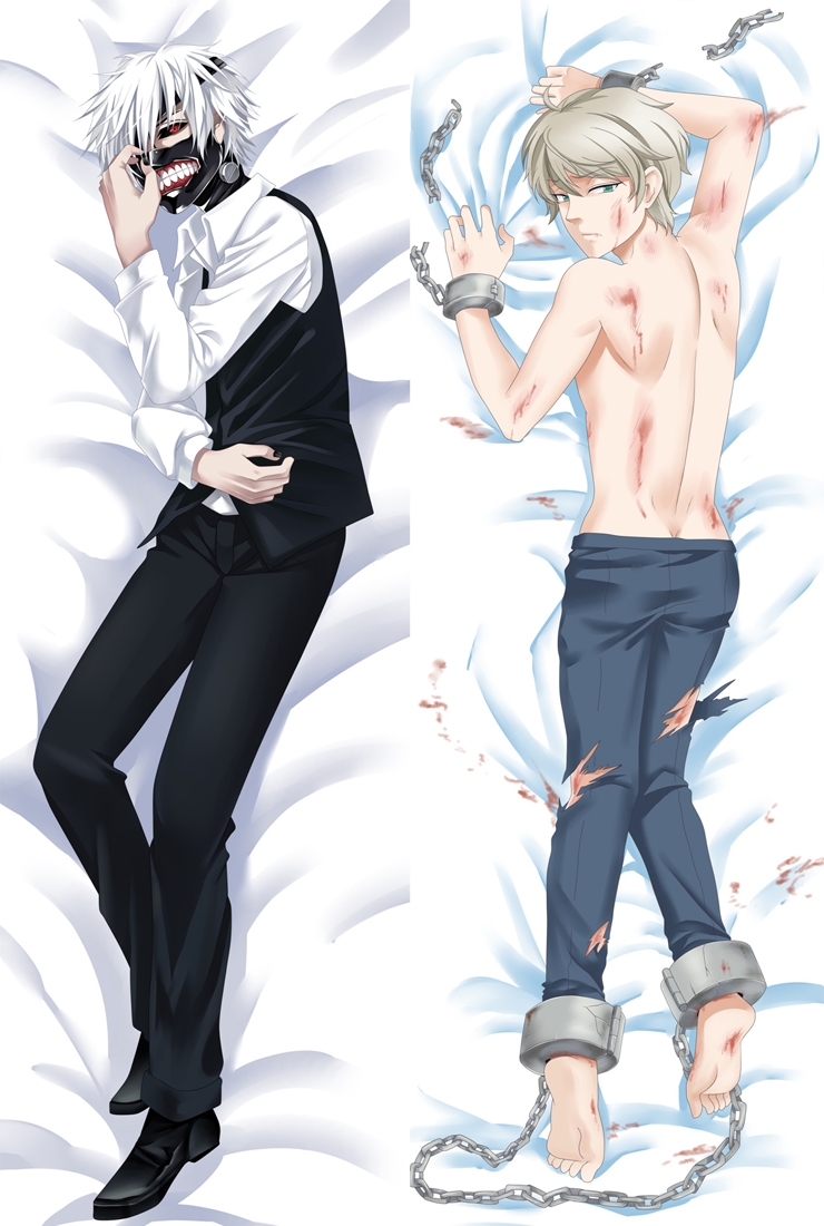 Hot Anime Tokyo Ghoul Ken Kaneki Otaku Dakimakura Hugging Body Pillow Cover Case