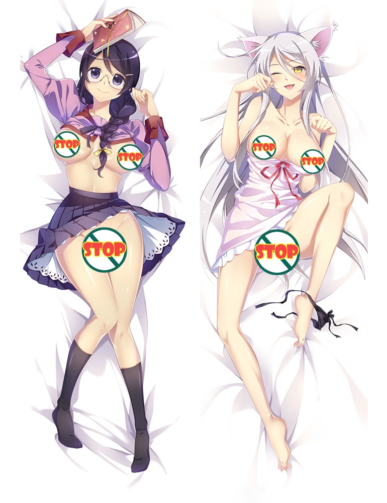 Monogatari Series Tsubasa Hanekawa Anime Dakimakura Pillow Cover
