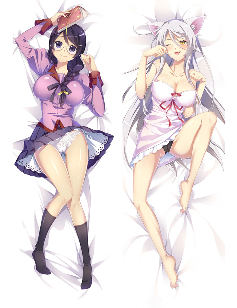 Monogatari Series Tsubasa Hanekawa Anime Dakimakura Pillow Cover
