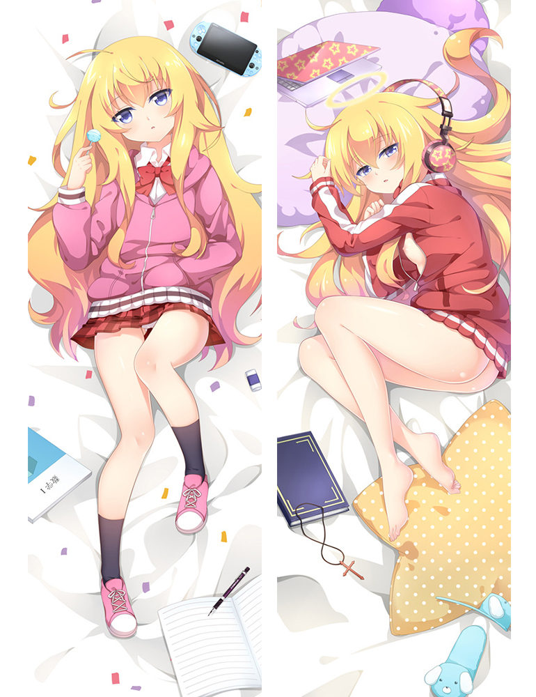 New Anime Gabriel DropOut Gabriel White Tenma Dakimakura Hug Body Pillow Case